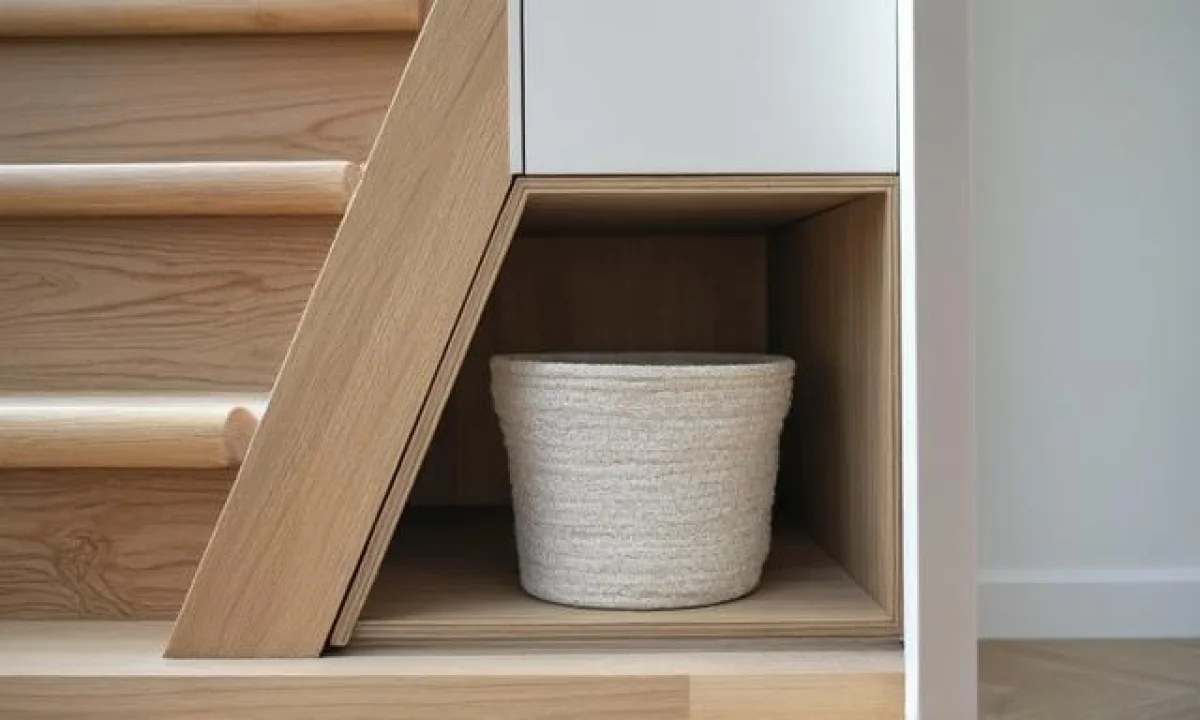 Les étapes pour aménager un espace sous un escalier ouvert