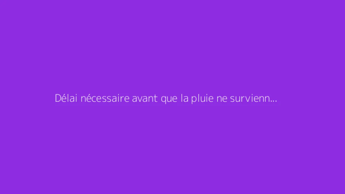 Délai nécessaire avant que la pluie ne survienne après un anti-mousse