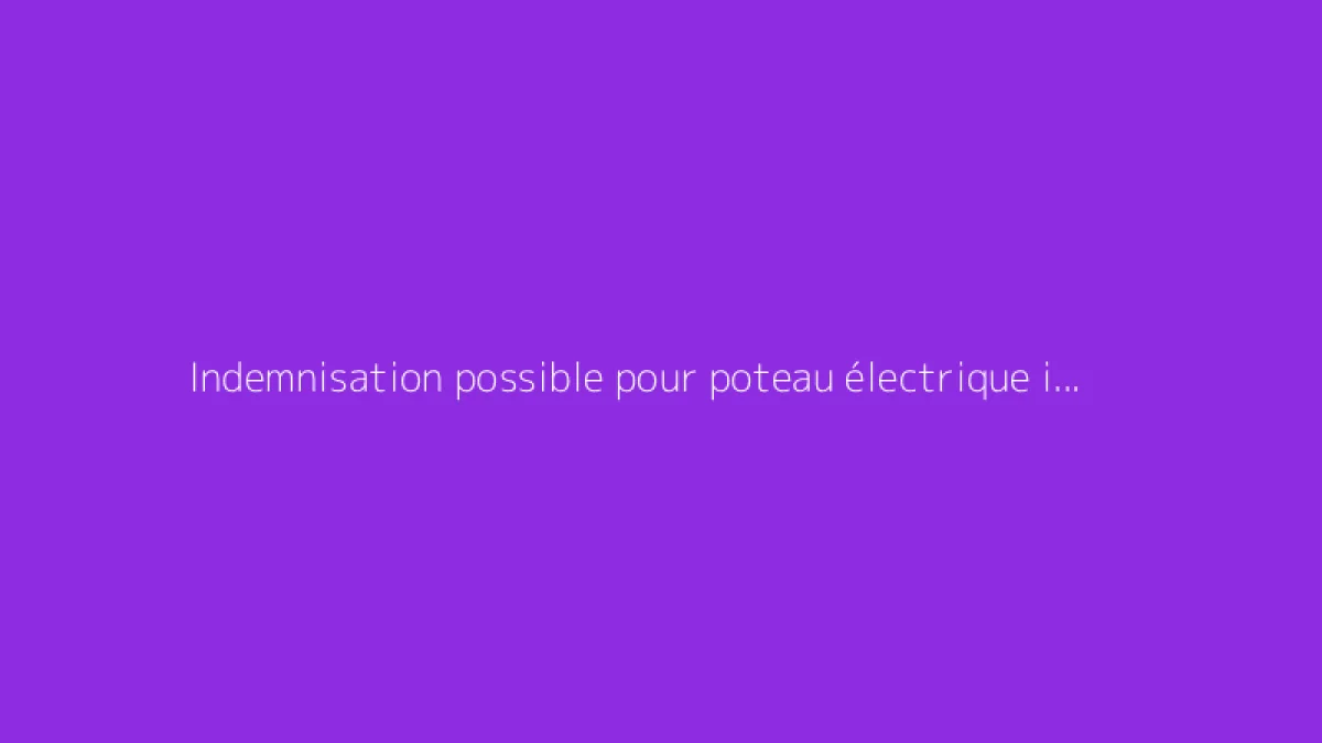 Indemnisation possible pour poteau électrique implanté sur terrain privé