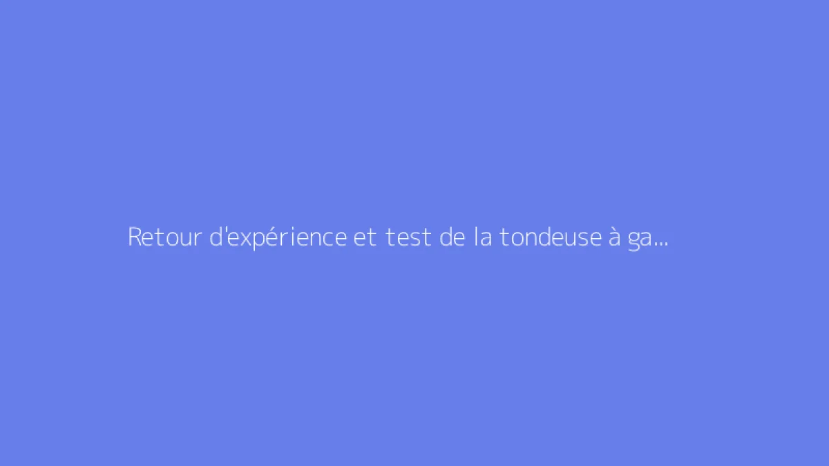 Retour d'expérience et test de la tondeuse à gazon Titan