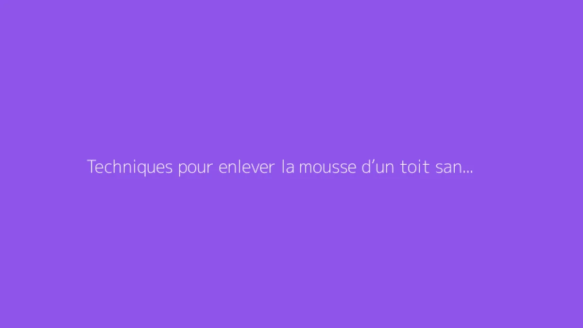 Techniques pour enlever la mousse d’un toit sans grimper dessus