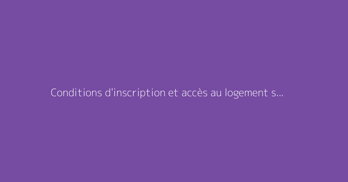 Conditions d'inscription et accès au logement social Syplo