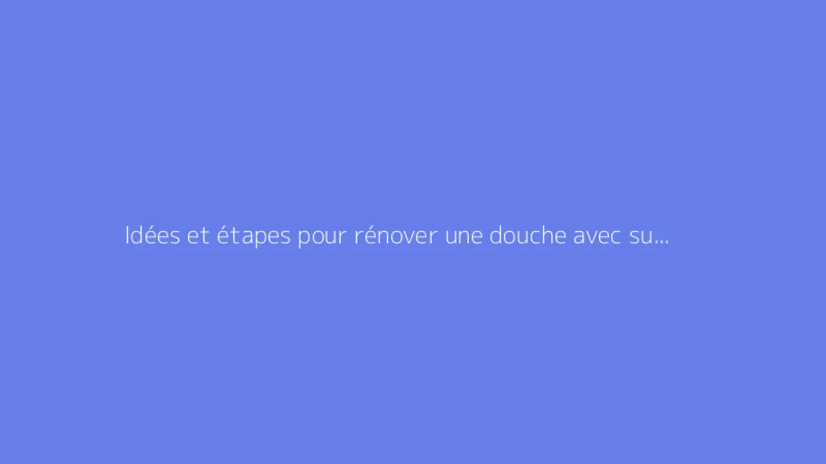 Idées et étapes pour rénover une douche avec succès