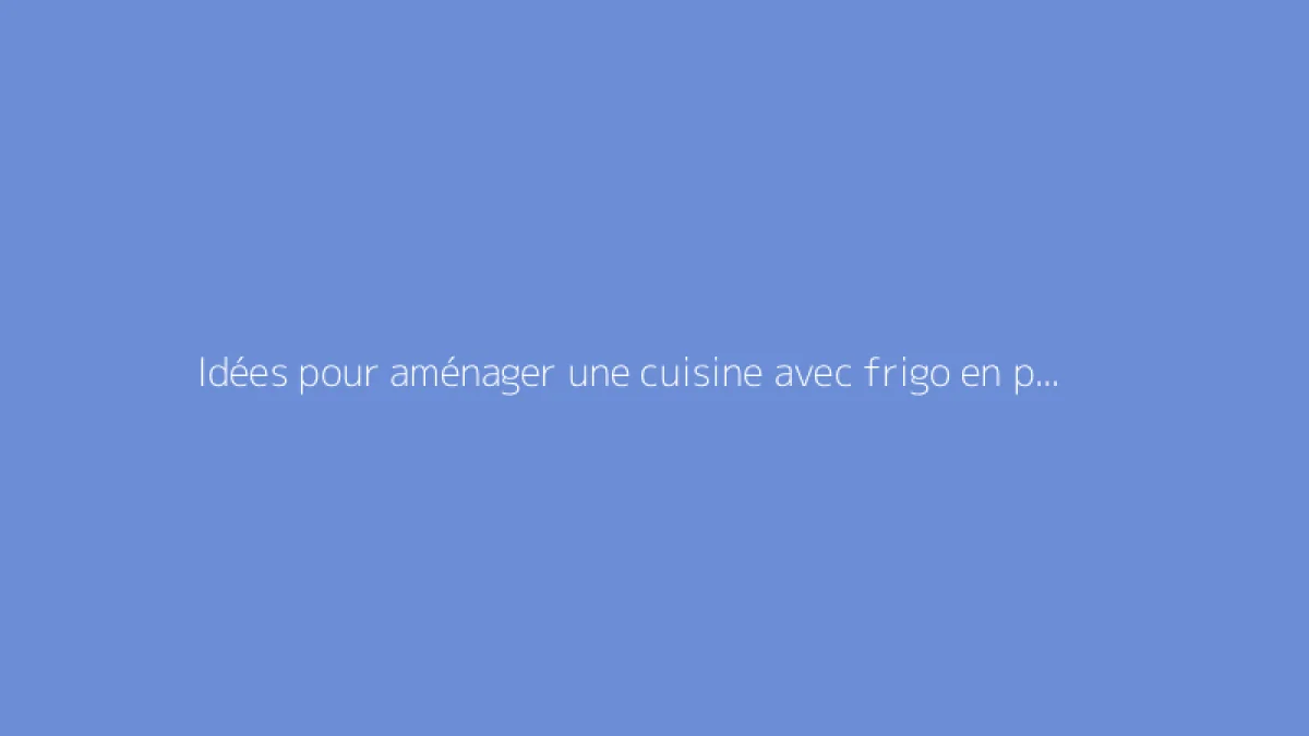 Idées pour aménager une cuisine avec frigo en pose libre