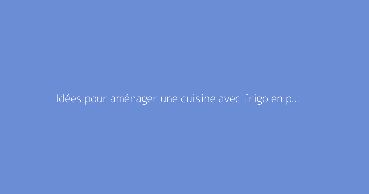 Idées pour aménager une cuisine avec frigo en pose libre