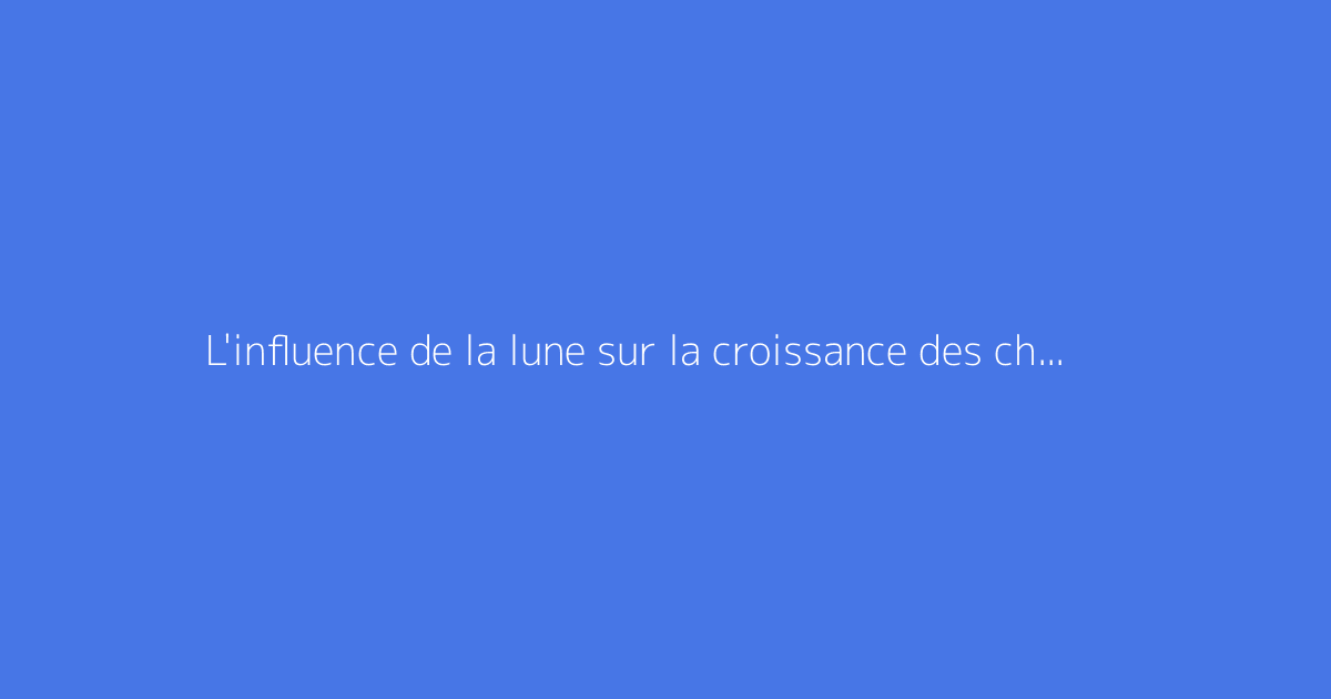 L'influence de la lune sur la croissance des champignons