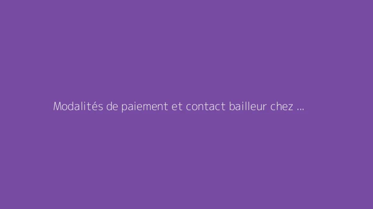 Modalités de paiement et contact bailleur chez Grand Dijon Habitat