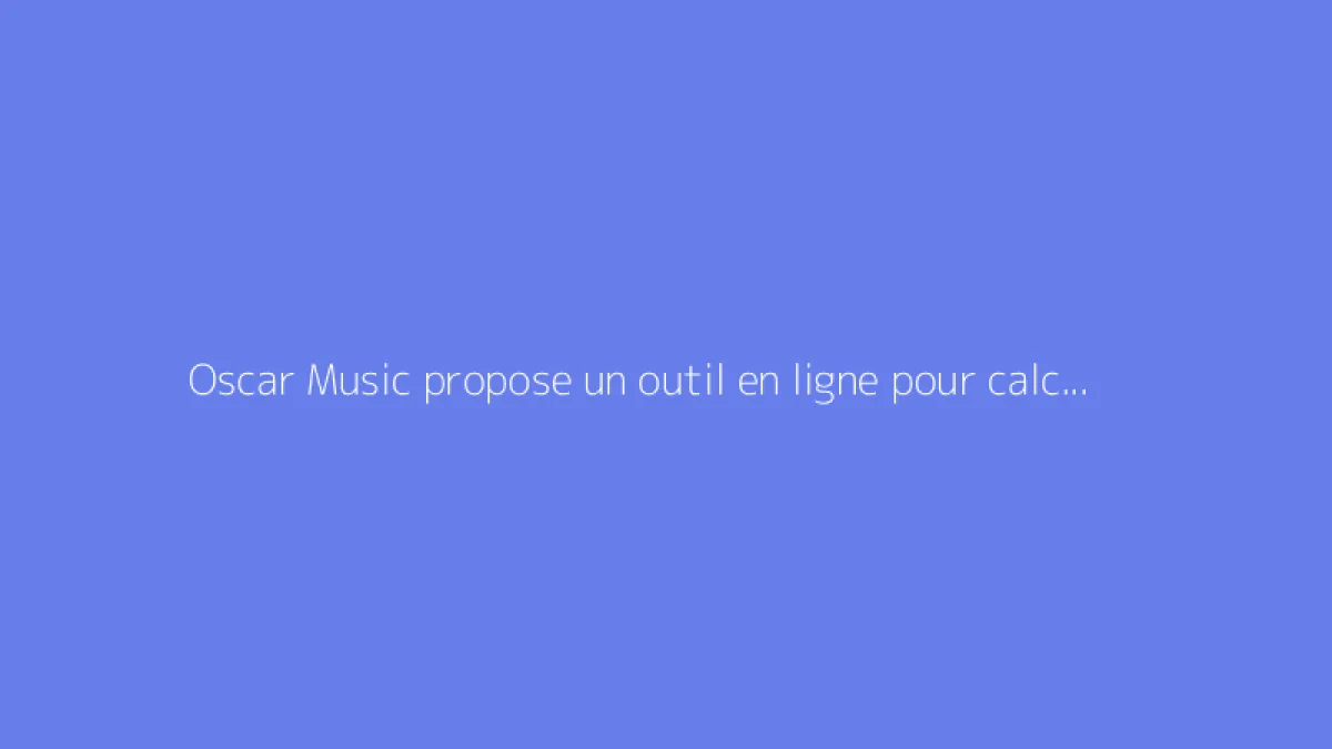 Oscar Music propose un outil en ligne pour calculer les décibels
